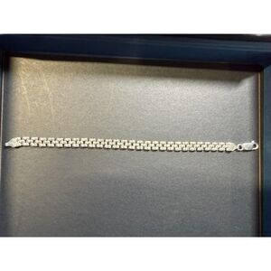 Panther Link Bracelet 7" Sterling Silver 925 Made in Italy Vintage Y2K